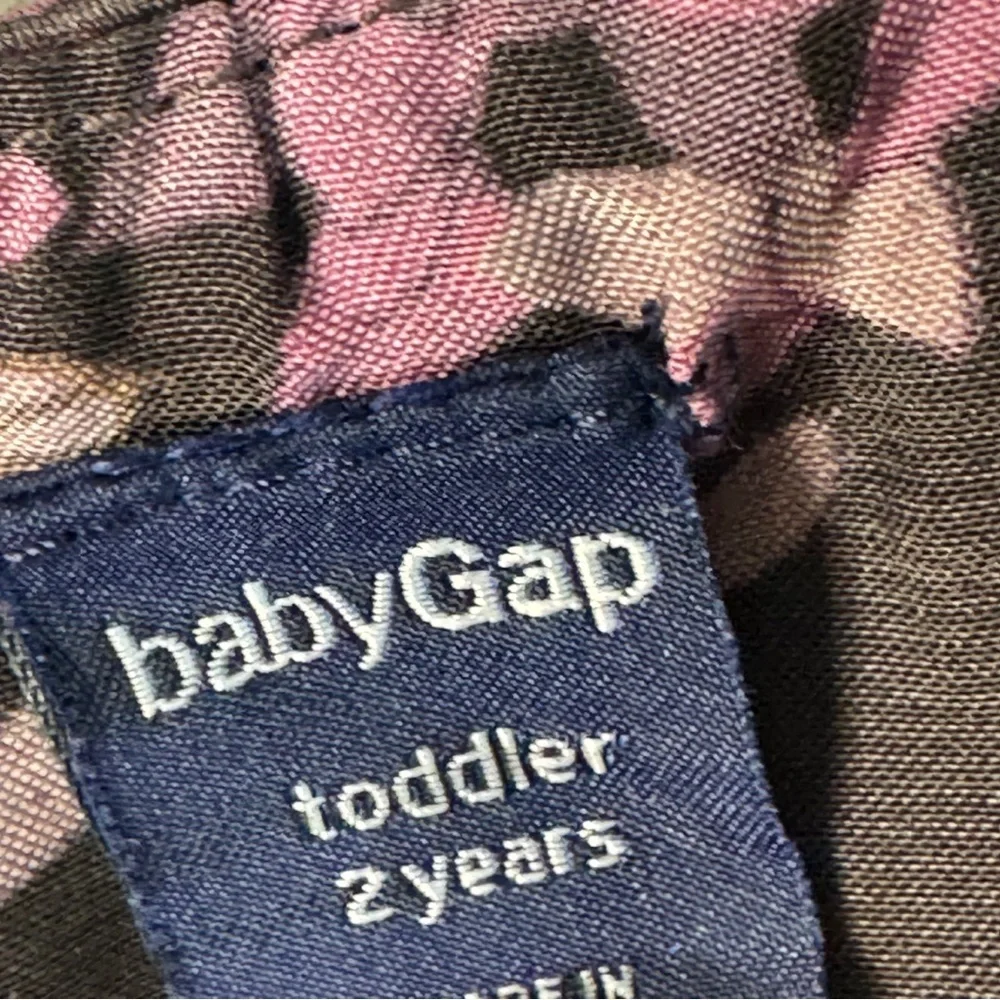 GAP Toddler Girls Satin Floral Ruffle Dress Brown Pink Tiered SZ 2T Cottagecore